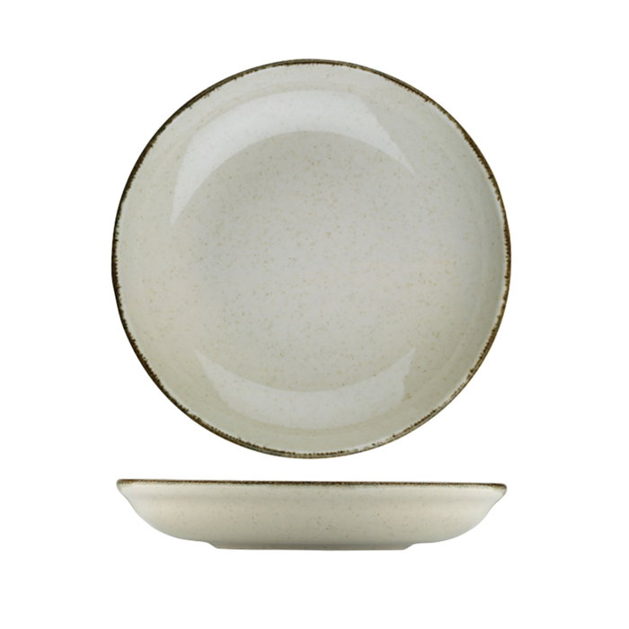 Hermia CXEO24Y2730P02 Vajilla de Porcelana 24 Piezas Color Canela Apta Lavavajillas Microondas